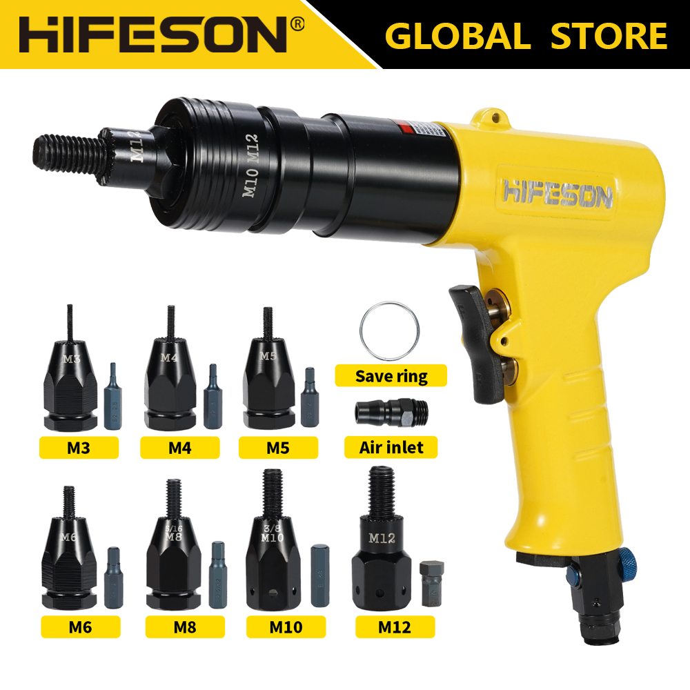 Rivet Setter Tool - Pistolets à écrou à rivets pneumatiques,
