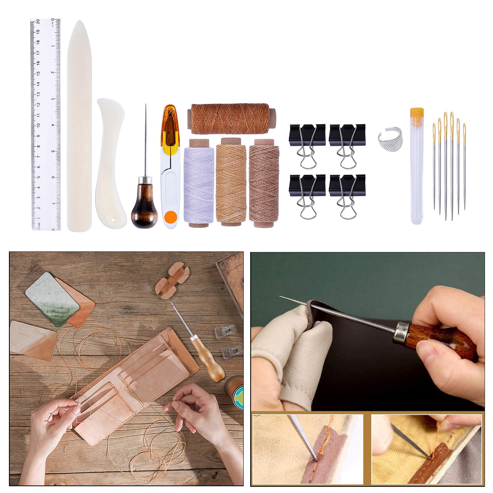 Bone Folder Tool - Kit d'outils de réparation en cuir